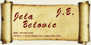Jela Belović vizit kartica